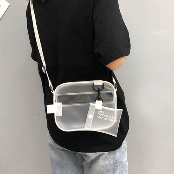 ✨CLEAR✨CROSSBODY HANDBAG WITH ADJUSTABLE STRAP - Picture 2 of 8